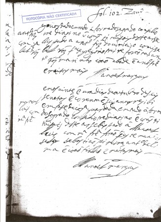 Assento de casamento de Manoel Luiz e Maria Francisca (21.10.1646)